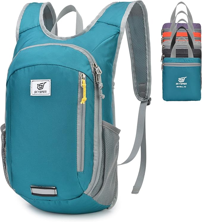 SKYSPER Small Daypack 10L Hiking Backpack Packable Lightweight Travel Day Pack for Women Men