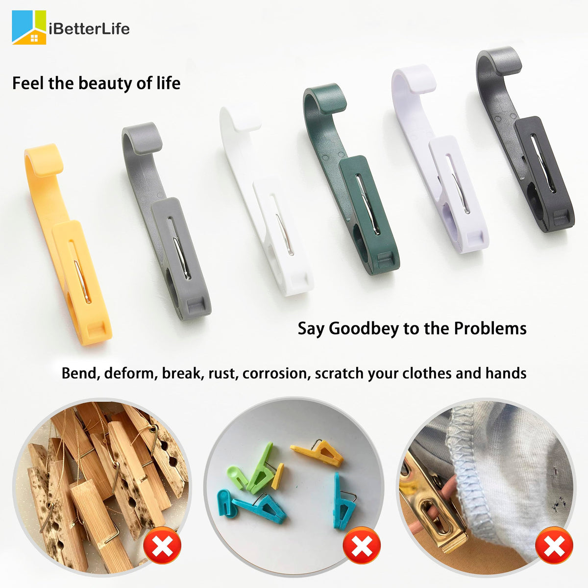 Clothes Pins Heavy Duty Outdoor (8 Count)