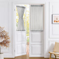 Small Sheer Door Curtain Closet Linen Textured Curtain Sheers Doorway Light Filtering Voile French Door Rod Pocket Curtains Patio Glass Doors