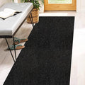2' x 72' Runner Rugs with Rubber Backing, Indoor Outdoor Utility Carpet Runner Rugs, Black, Can Be Used as Aisle for The RV and Boat, Laundry Room and Balcony