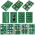 Velvet Jewelry Tray 12 Set Stackable Jewelry Organizer Trays for Drawers Rings Earrings Necklaces Bracelet Watch Display Case (12 Count)