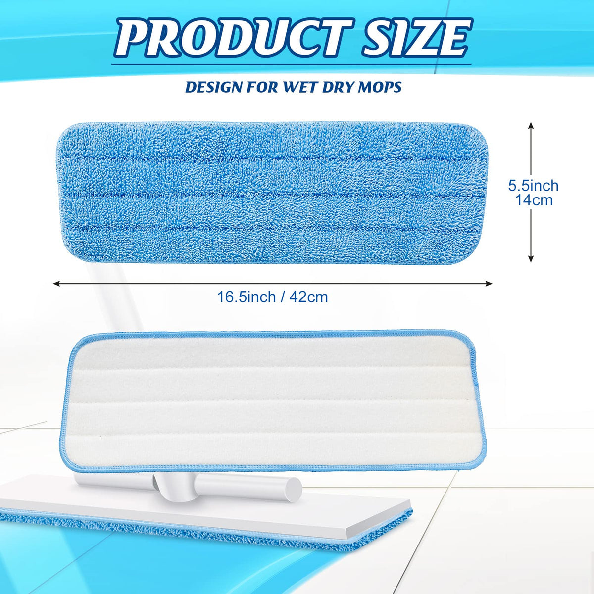 36 Pcs Microfiber Mop Pads Replacement Heads (48 Count)