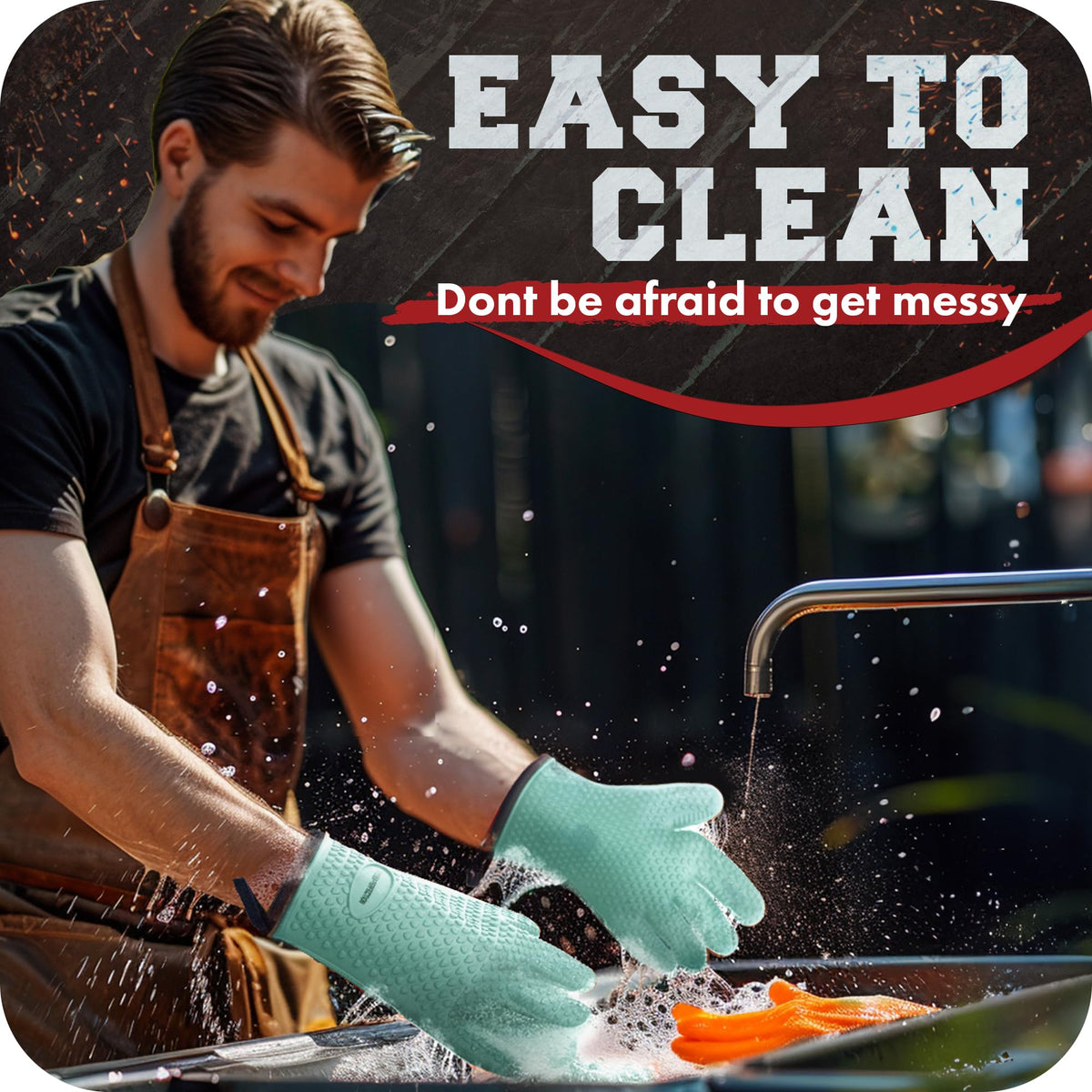 Silicone Smoker BBQ Gloves (2 Count)