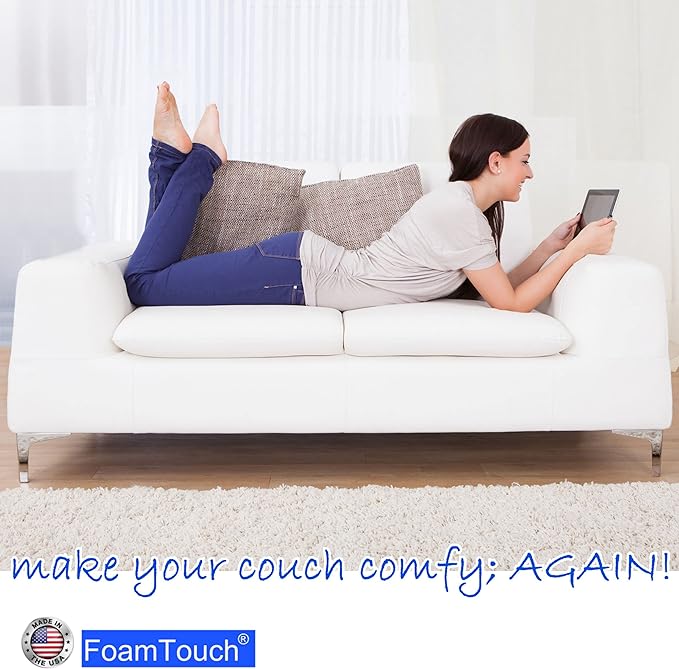 FoamTouch 4" Height x 35" Width x 79" Length Camper/RV bunk Mattress (Foam Only) White -No Cover