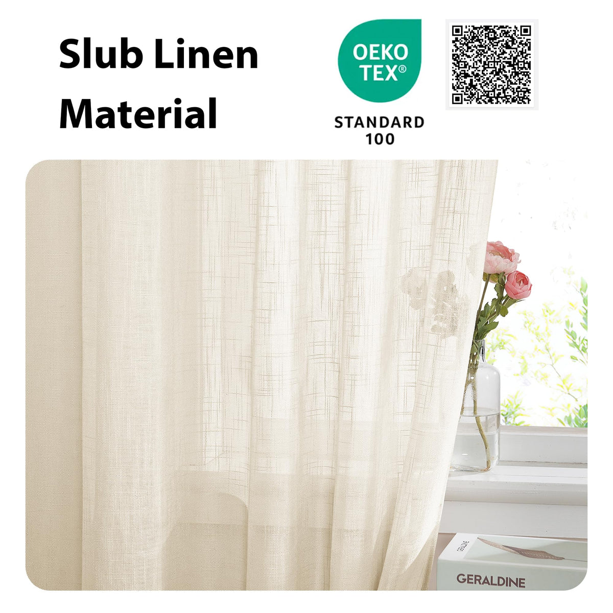 80 Inches Length Door Curtains with Tieback for Window