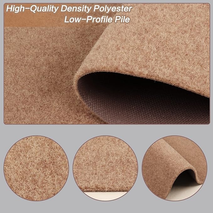 4' x 50' Runner Rugs with Rubber Backing, Indoor Outdoor Utility Carpet Runner Rugs, Sand, Can Be Used as Aisle for The RV and Boat, Laundry Room and Balcony