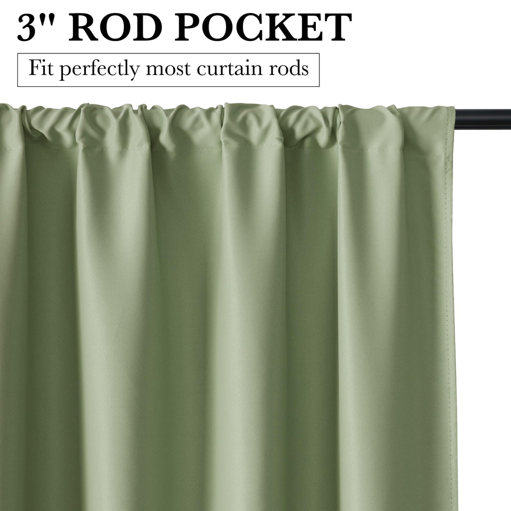 100% Blackout Bathroom Curtains Over Sink 24 inches Long (2 Count)