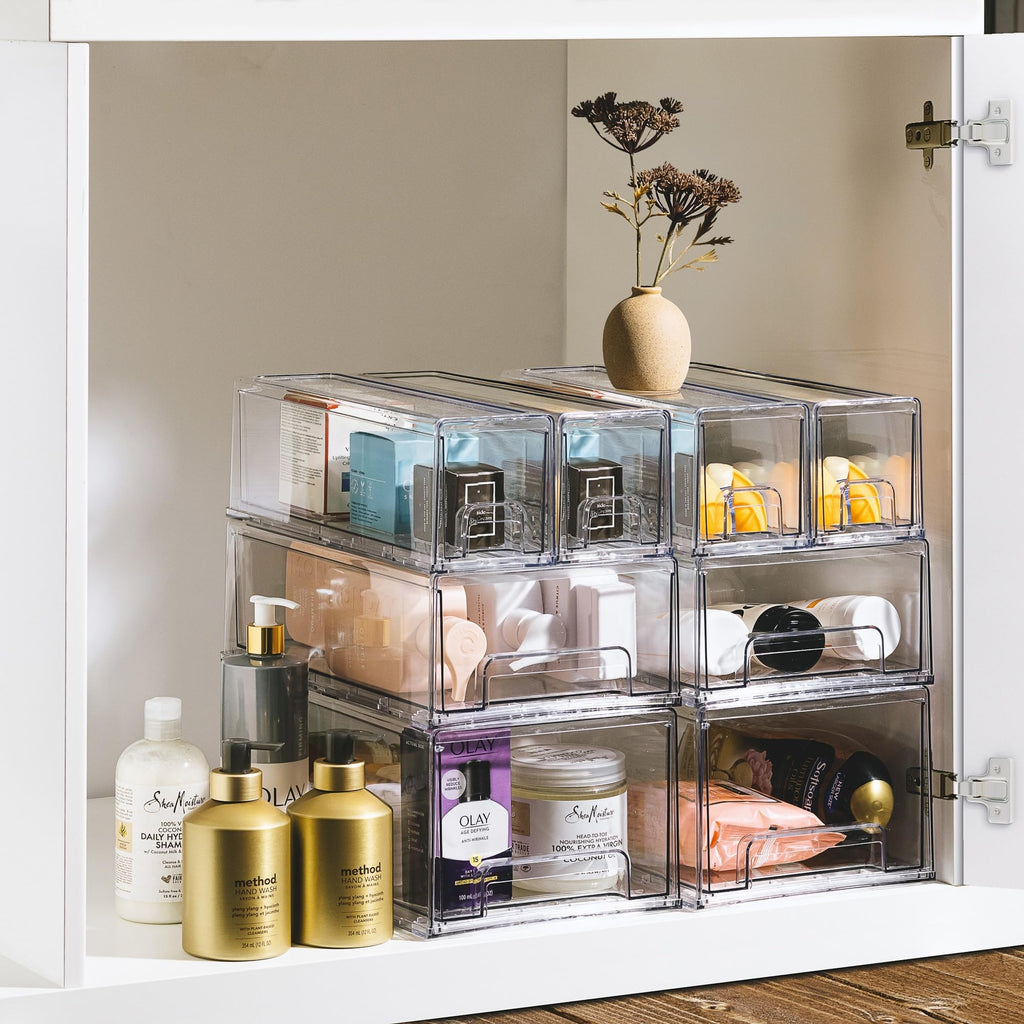 Small Clear Storage Drawers (6 Count)