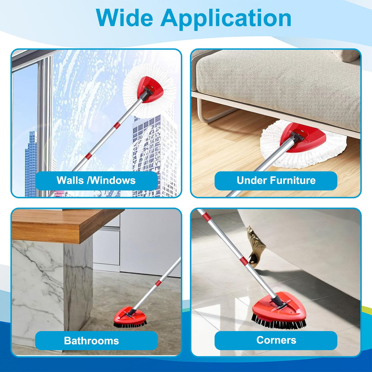 8 Pack Spin Mop Head Replacement for O Cedar Easywring 1