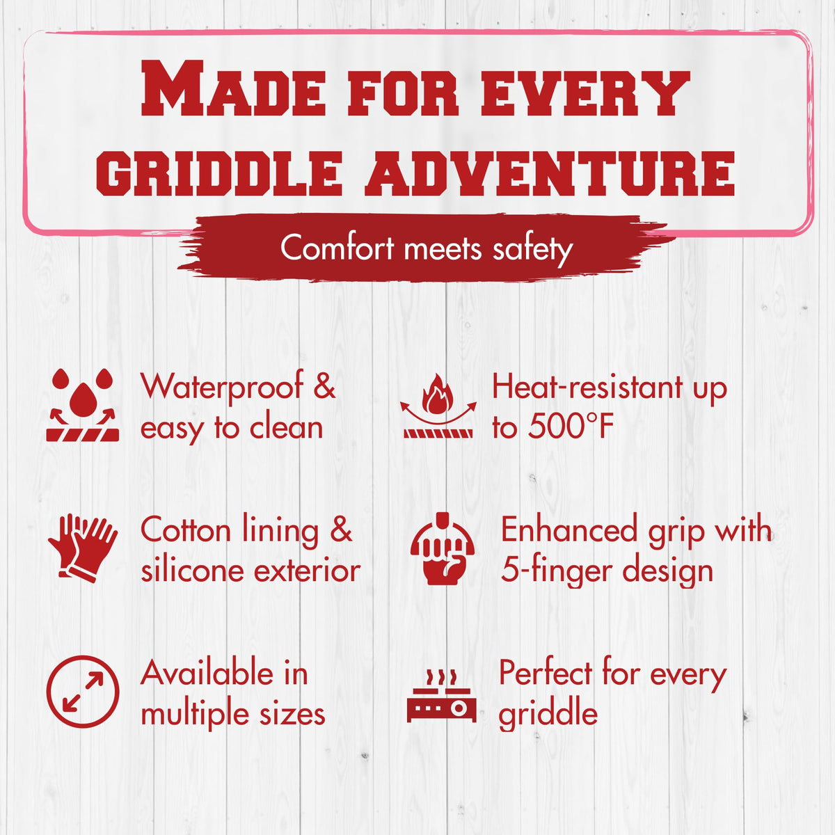 XL Silicone Griddle Gloves