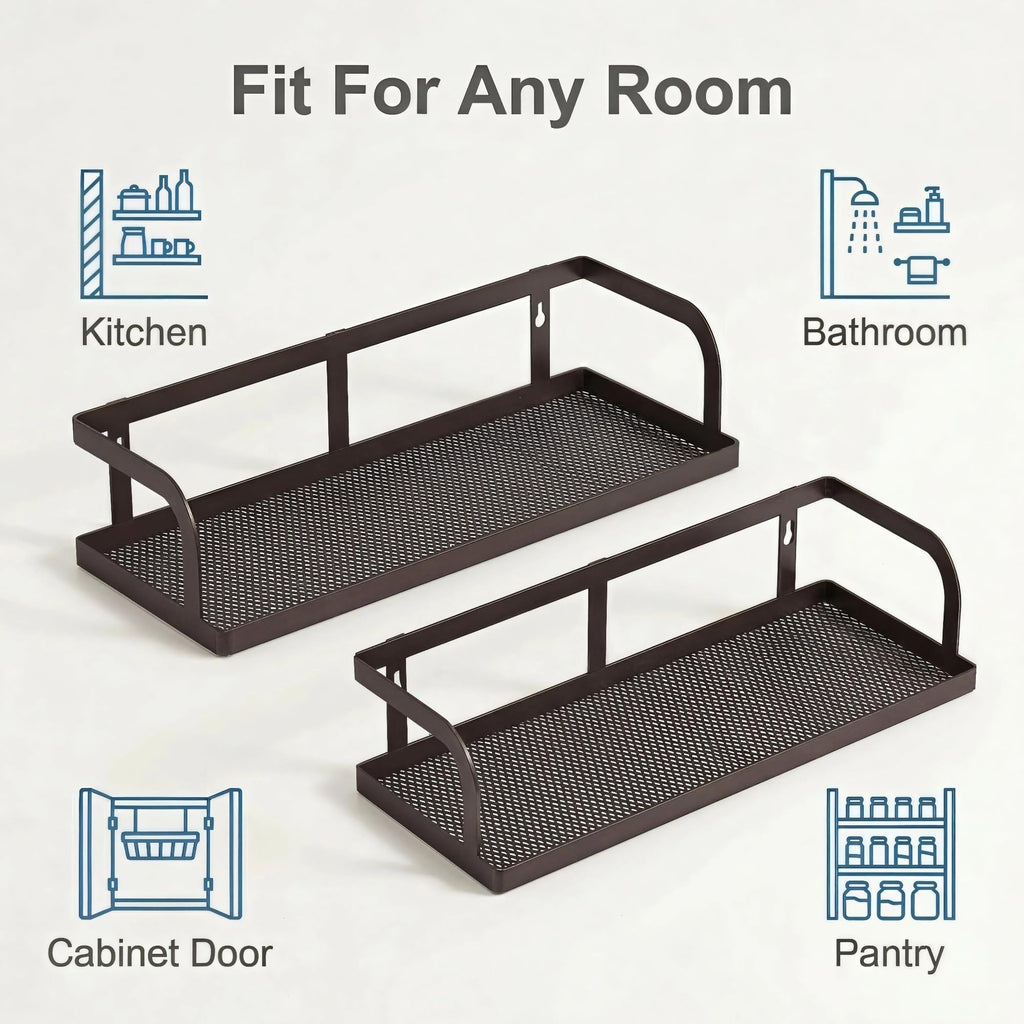 2 Pack 16.5" Extra Long Slim Hollowout Shower Caddy (2 Count)