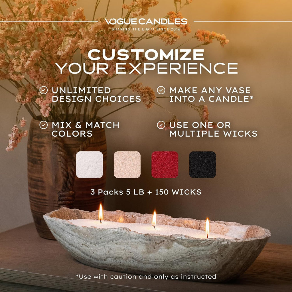Vogue Candles Nude Pearled Candle Sand Wax Kit (240 Ounce)