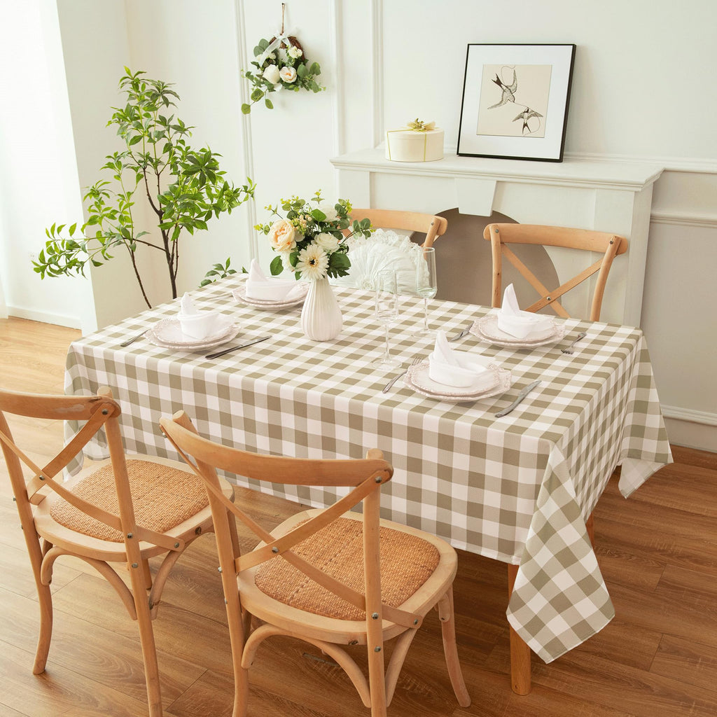 Waterproof Plaid Tablecloth Fabric