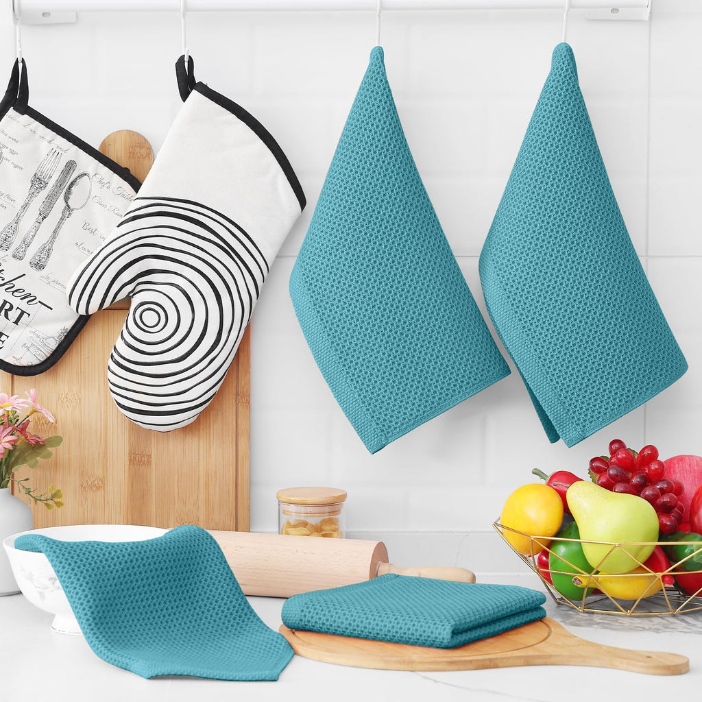 100% Cotton Waffle Weave Kitchen Dish Cloths 18 (18 Count)
