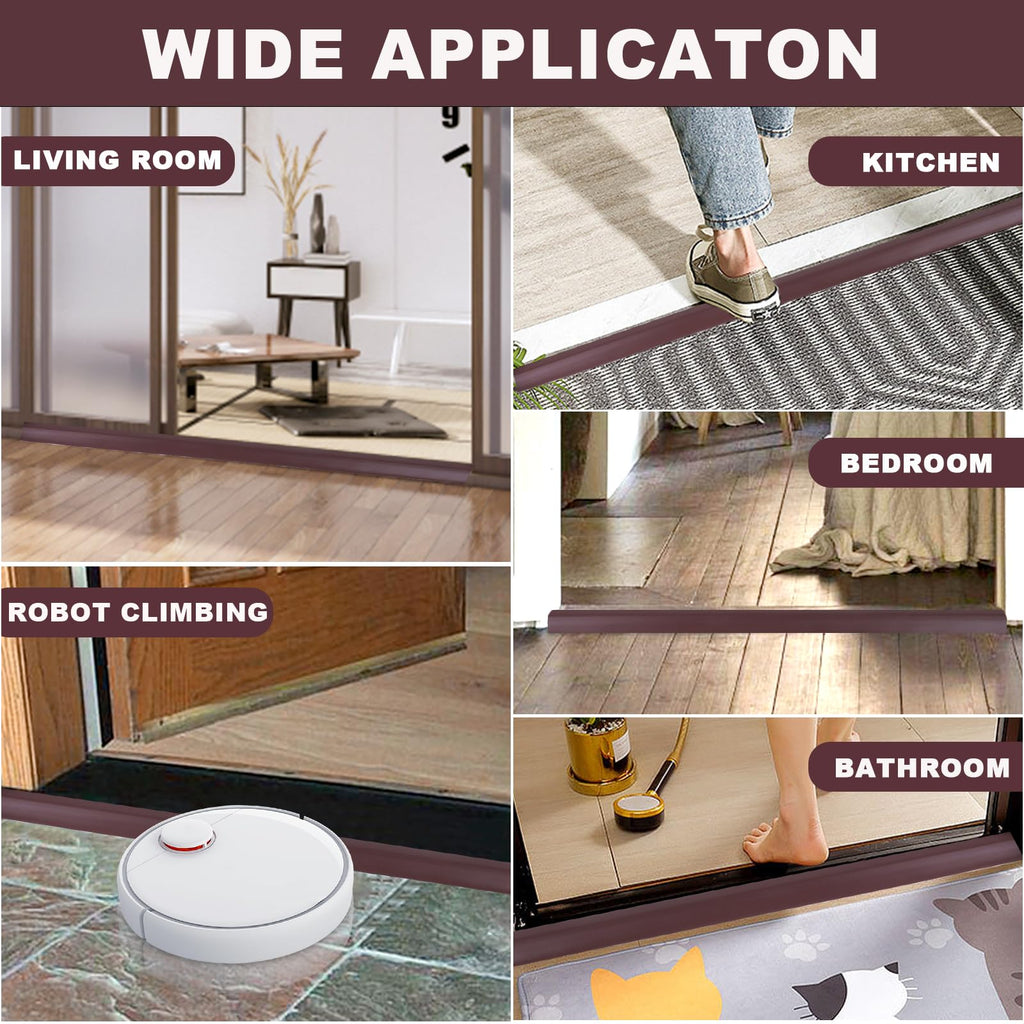 Vinyl Door Threshold Flooring Transition Strip Self Adhesive Carpet Edging Strip for Laminate Doorway Edge Threshold from 2 (10 Foot)