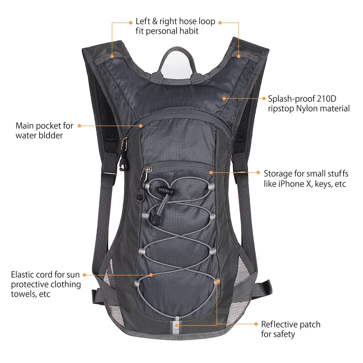 Unigear Hydration Pack Backpack with 2L Water Bladder for Hiking & Cycling