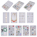 12 Set Jewelry Tray Velvet Jewelry Drawer Organizer Necklace Bracelet Display Tray for Earring (12 Count)