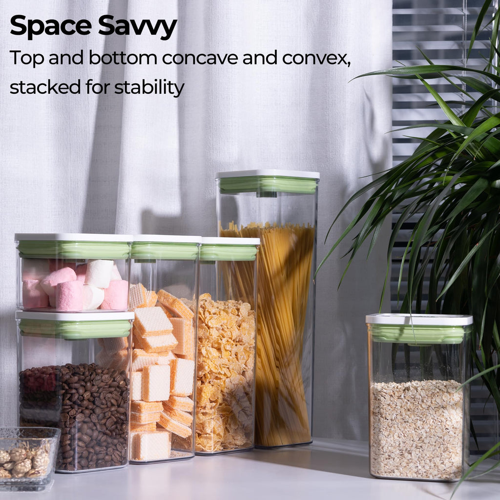 Pop Airtight Food Storage Containers with Time Recording Lids