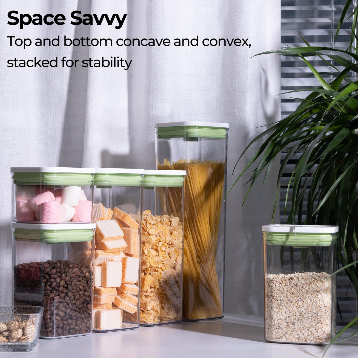 Pop Airtight Food Storage Containers with Time Recording Lids