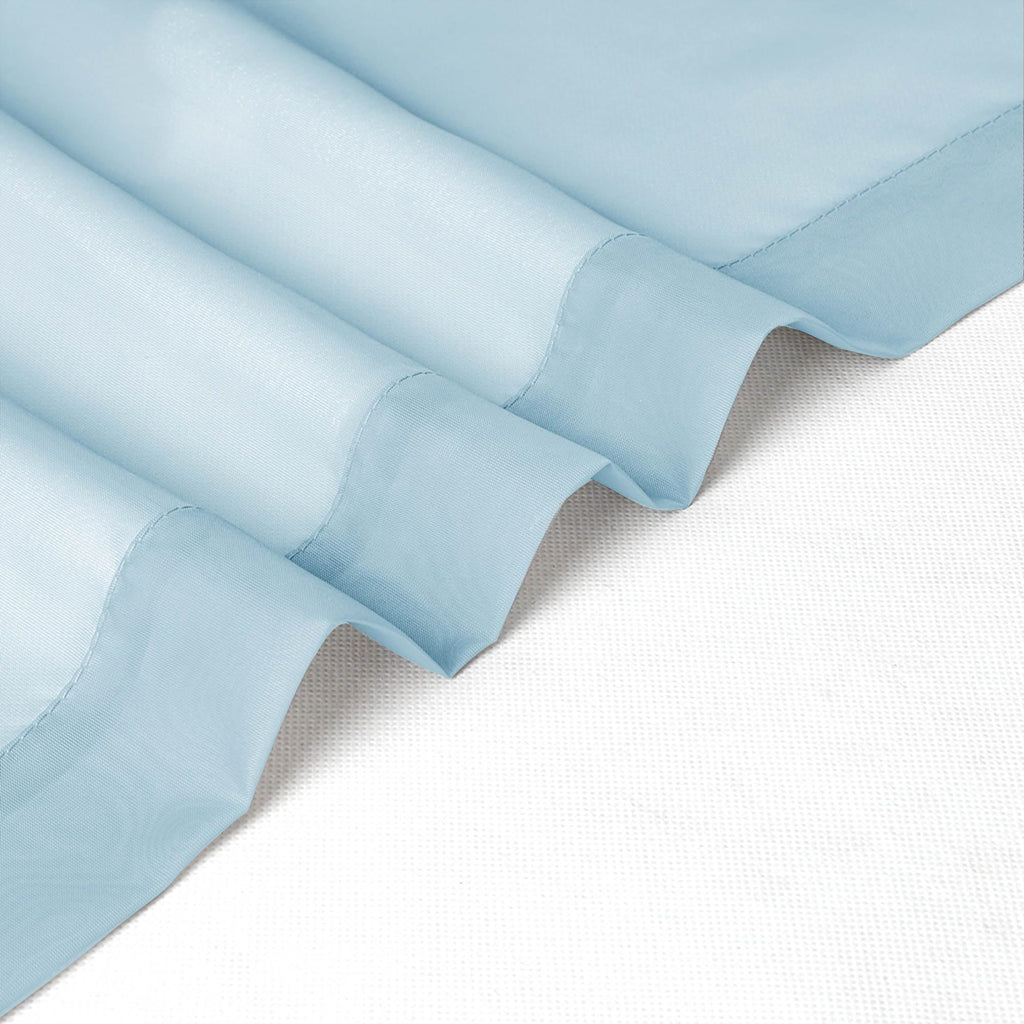 Sky Blue Sheer Curtains 30 inch Length 2 Panels (2 Count)
