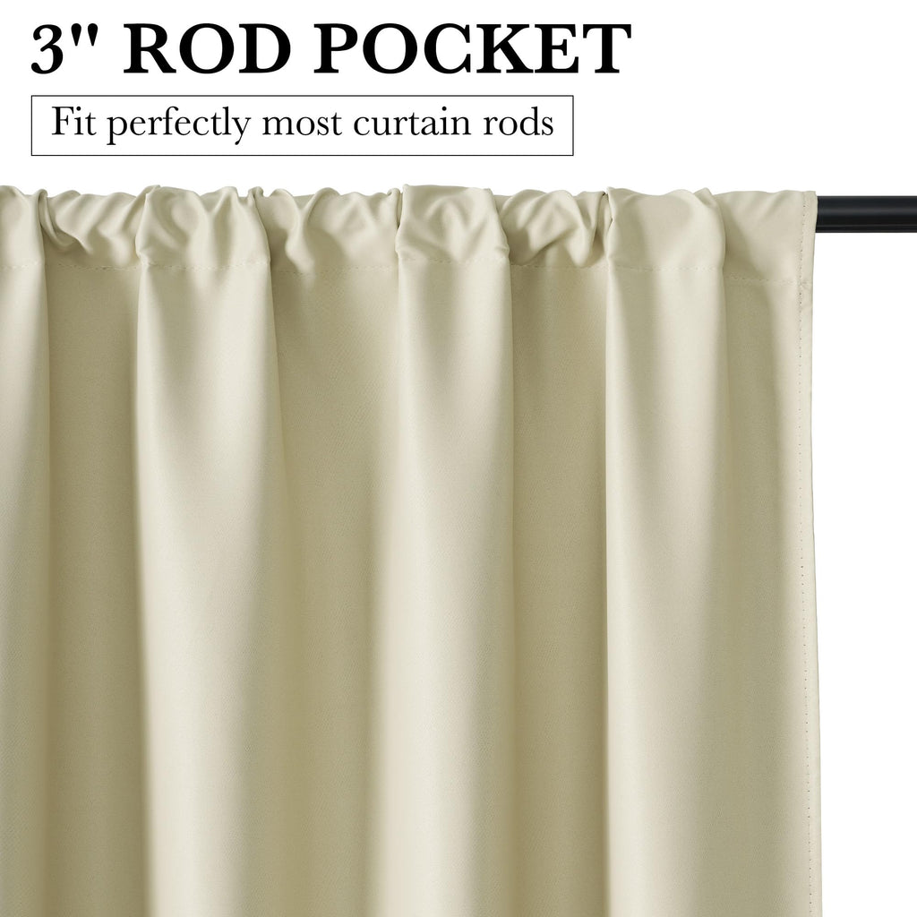 Bedroom Blackout Curtains 63 inches Long (2 Count)