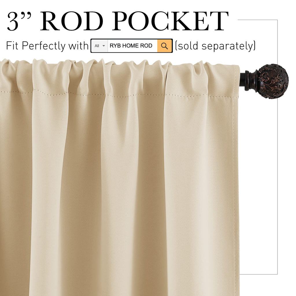 Curtains for Bedroom Living Room Dining Room Office 84 inches Long (2 Count)