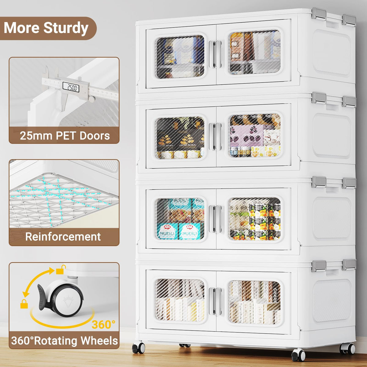 50 Qt Extra Large Stackable Storage Bin with Lids