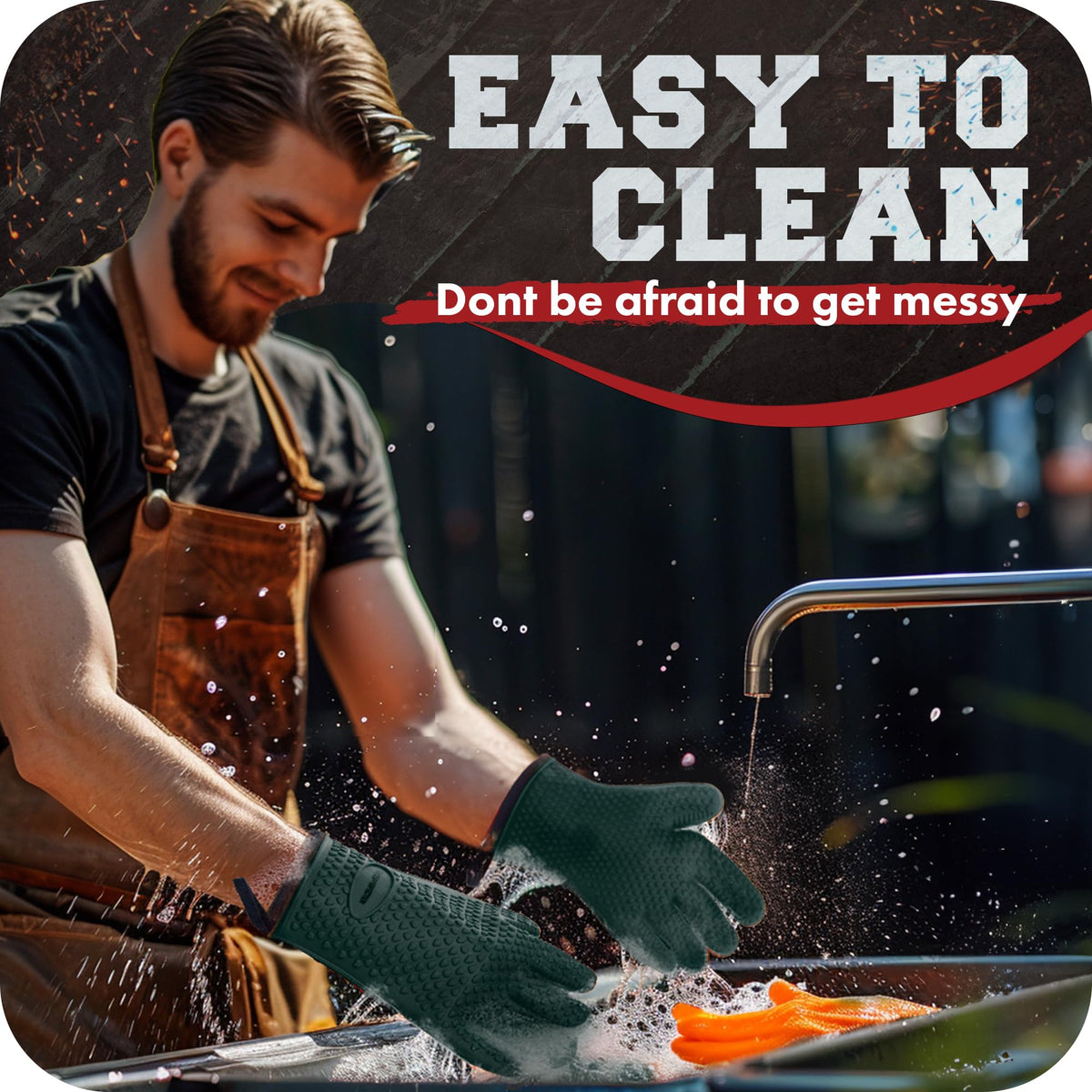 Silicone Smoker BBQ Gloves (2 Count)