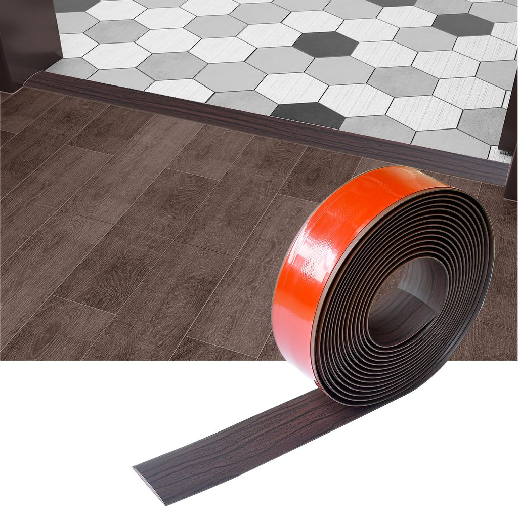 Floor Door Flat Transition Strip & Self Adhesive Floor Vinyl Floor Edge Trim Laminate Floor Gap Covering Joining Strip