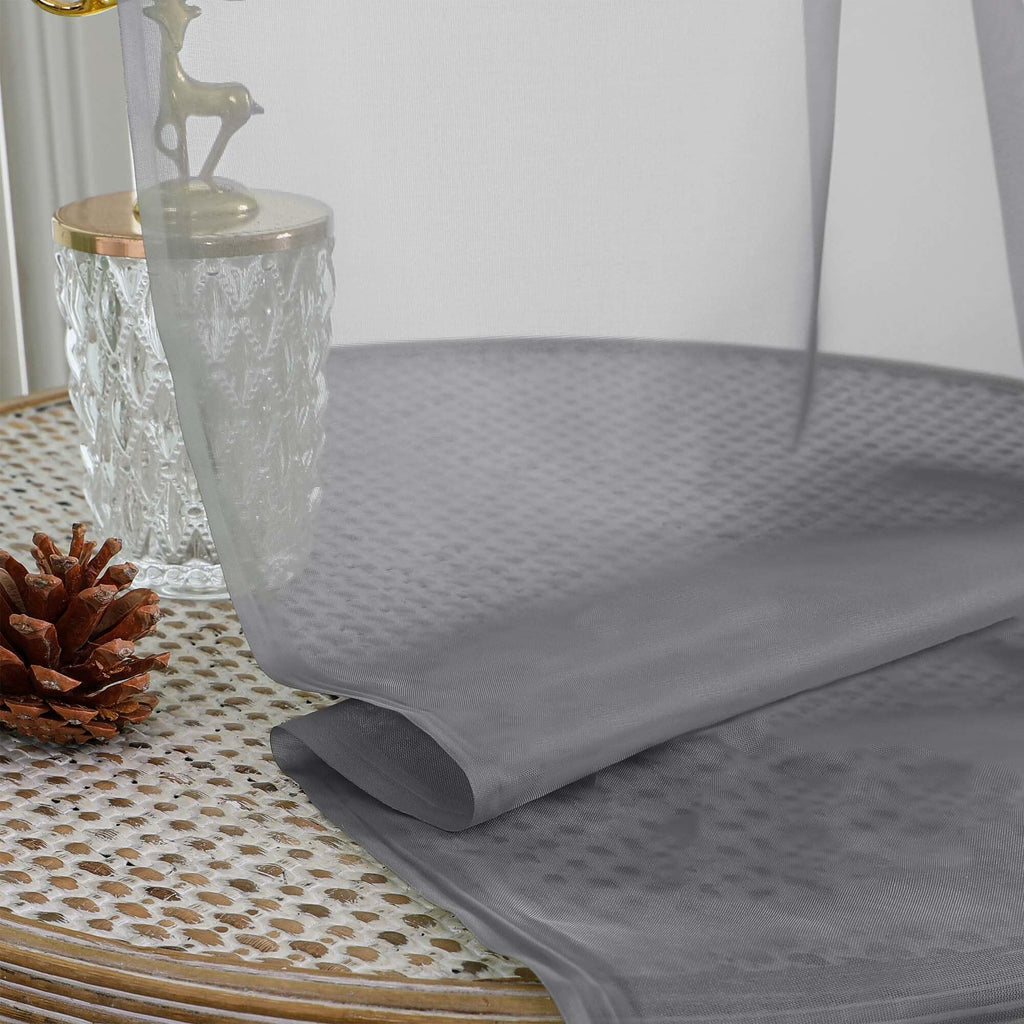 Charcoal Grey Sheer Curtains 84 Inches Long 2 Panels (2 Count)