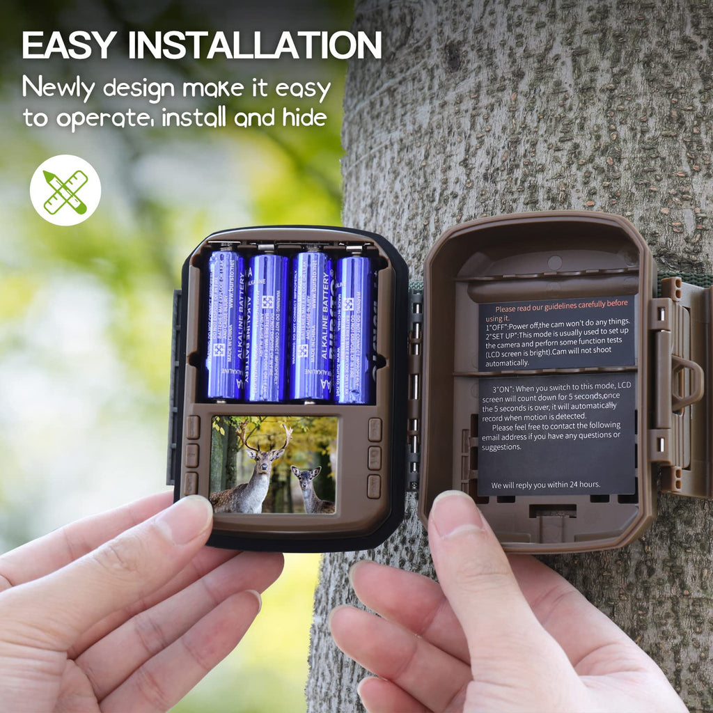 Punvoe Trail Camera - 2 Pack, 36 MP, 2.7K, IP66, Waterproof