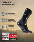 DANISH ENDURANCE Hiking Socks, Merino Wool, 3 & 5-Pack, Black/Grey, Large