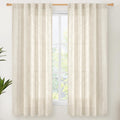 Linen Curtains 63 Inch Length for Living Room (2 Count)