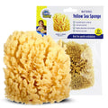 1 Count, 4 Inch) Natural Yellow Sea Bath Sponge, Natural Baby Bath Sponge for Newborns and Kids, Soft When Wet, Absorbent, Biodegradable, Hypoallergenic