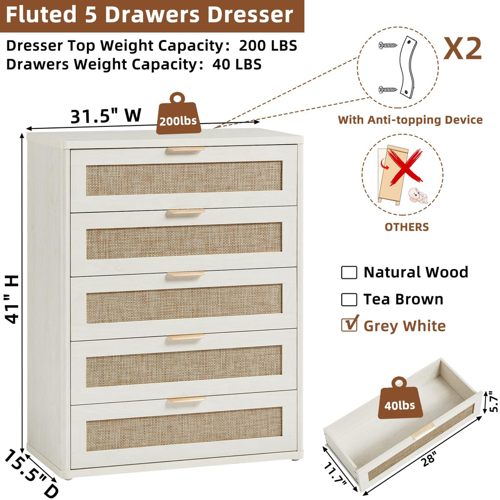 Rattan Dresser for Bedroom