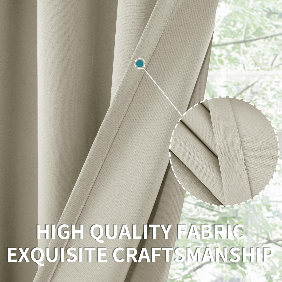 Light Camel Small Curtains 36 Inch Length (2 Count)
