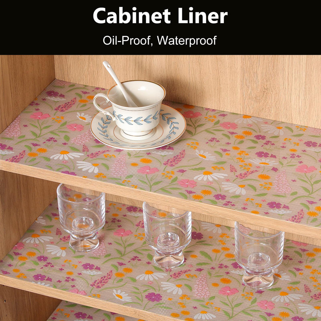 Shelf Liner for Kitchen Cabinets (10 Sq Ft)