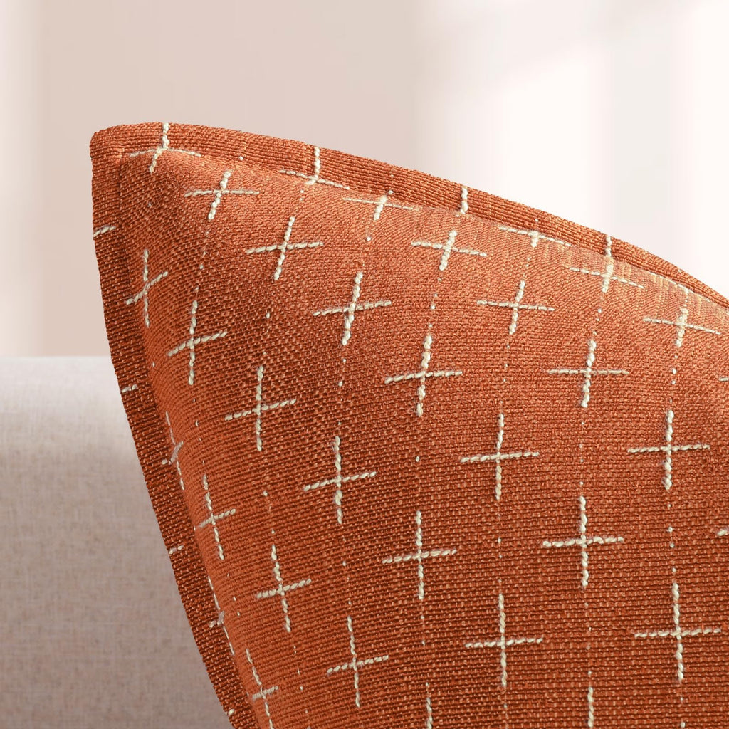 12x20 Pillow Covers Set of 2 Soft Polyester Textured Pillow Covers with Stylish Flange Edge Cozy Farmhouse Throw Pillows for Couch Bed Sofa Living Room (2 Count)