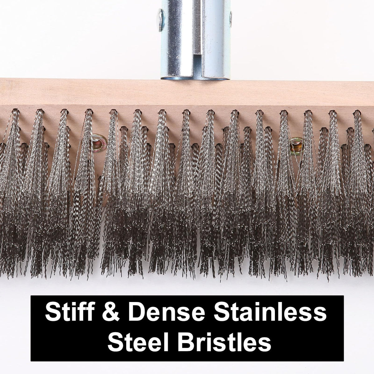 Stainless Steel Wire Scrub Brush with Long Handle