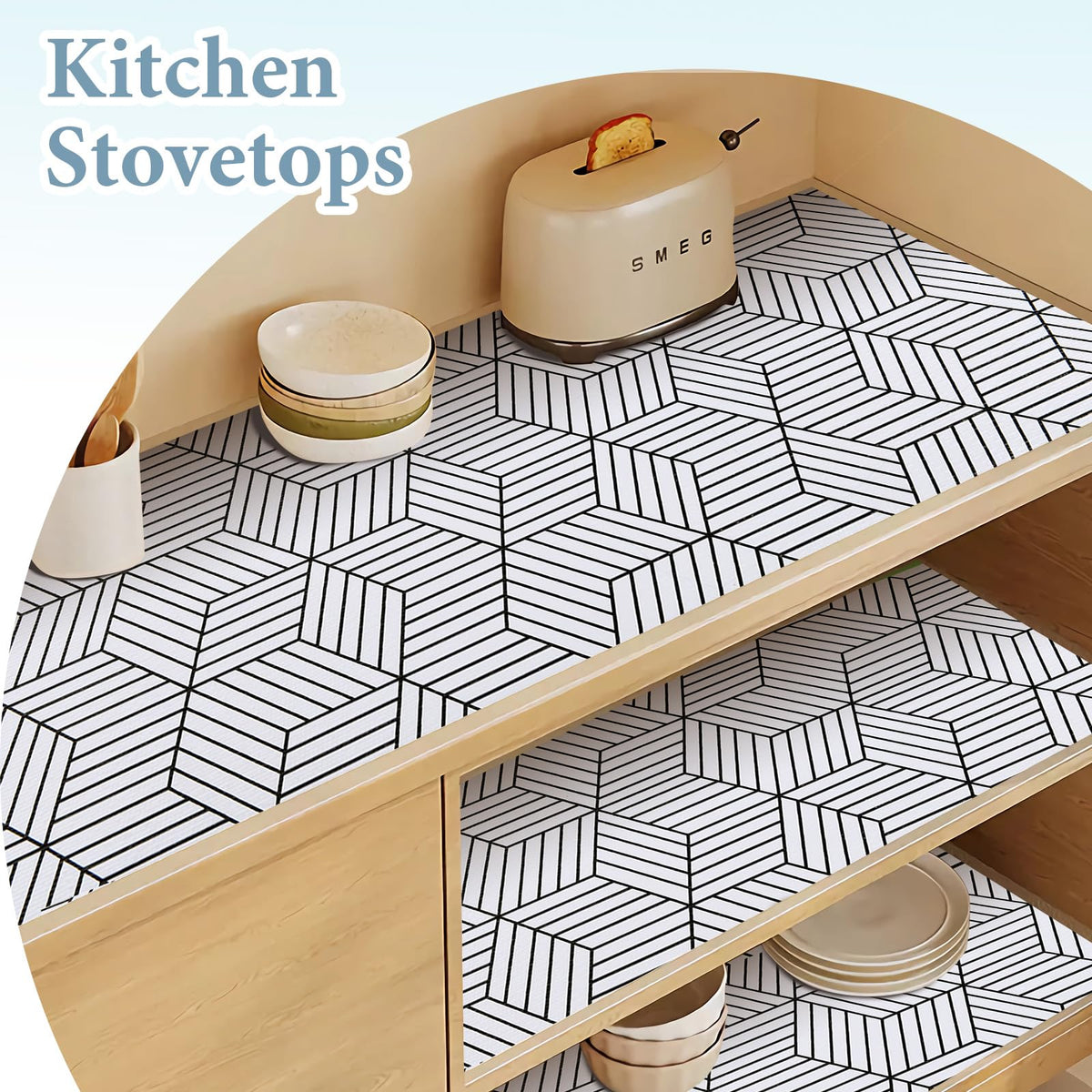 Shelf Liners for Kitchen Cabinets Non Adhesive Shelf Liner Paper Non (2780.56 sq in sq in)