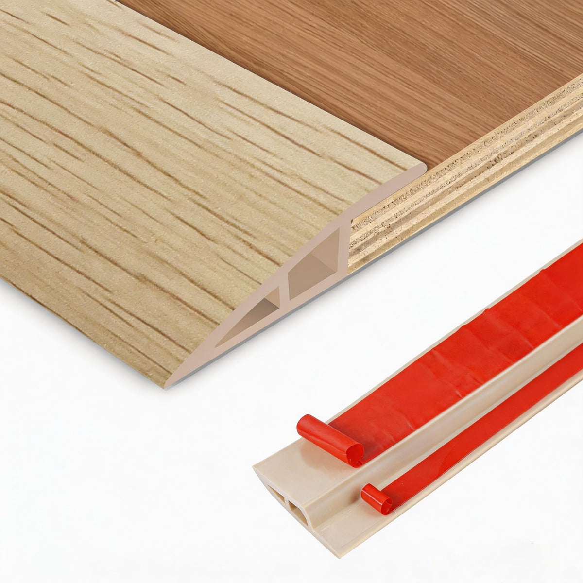 Floor Transition Strip Vinyl Door Threshold Ramp Self Adhesive Carpet Edging Strip Doorway Edge Trim (6.6 Foot)