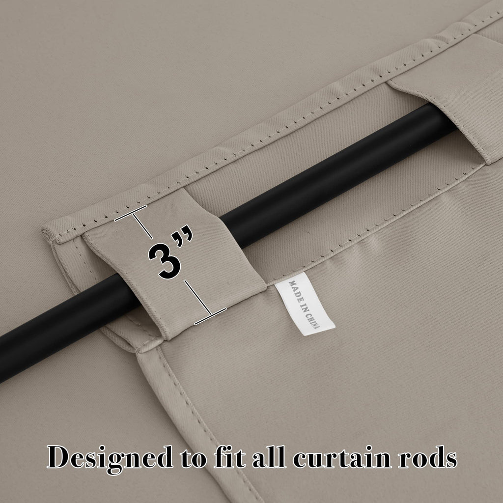 Blackout Curtains 80 inches Long for Bedroom Living Dining Room (2 Count)