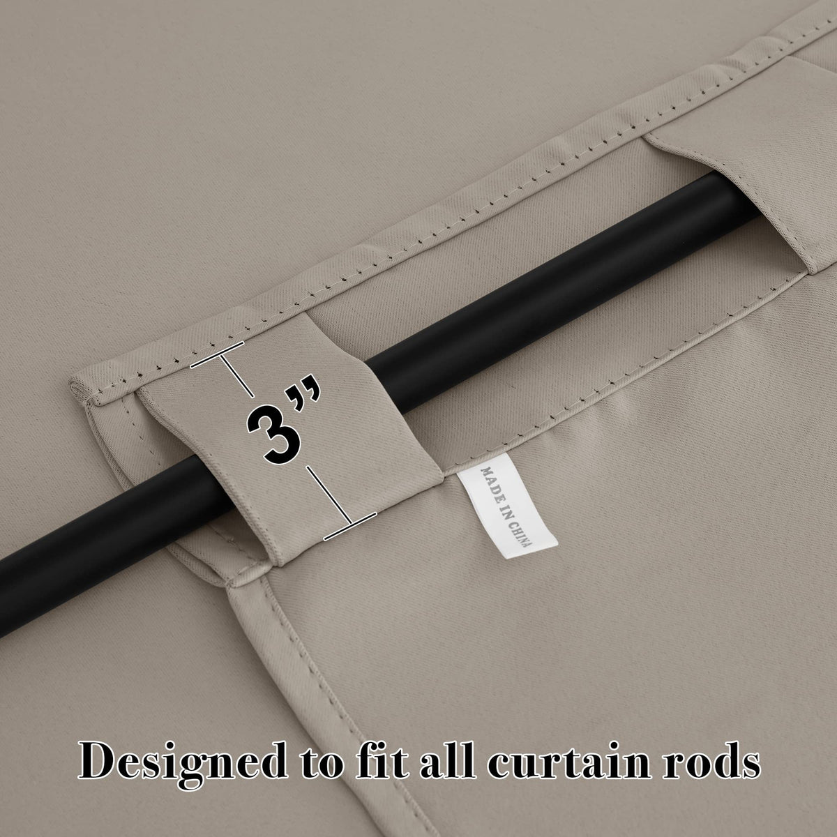 Blackout Curtains 80 inches Long for Bedroom Living Dining Room (2 Count)