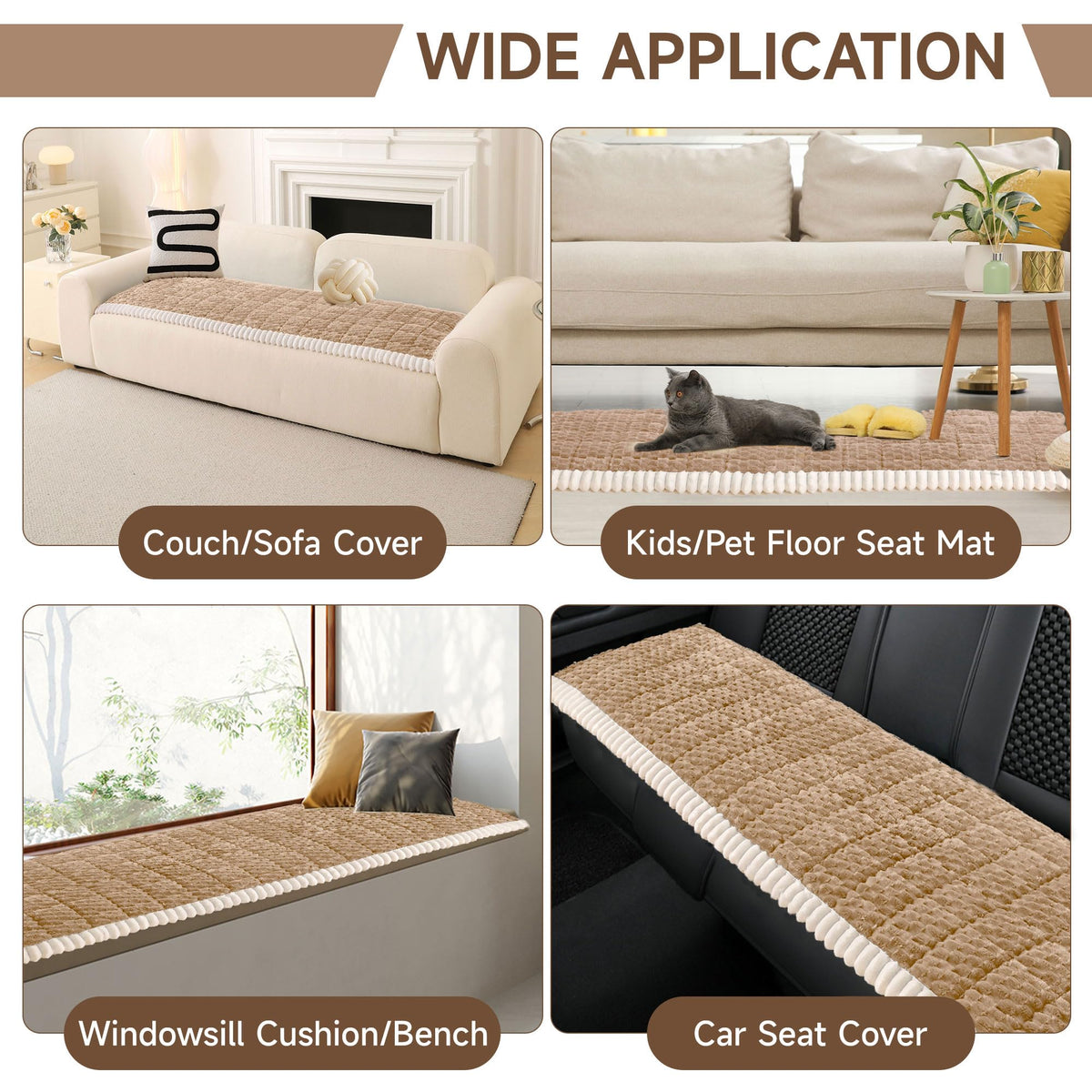 Couch Covers for Dogs Washable Non Slip Pet Couch Cover Protector (3 Count)