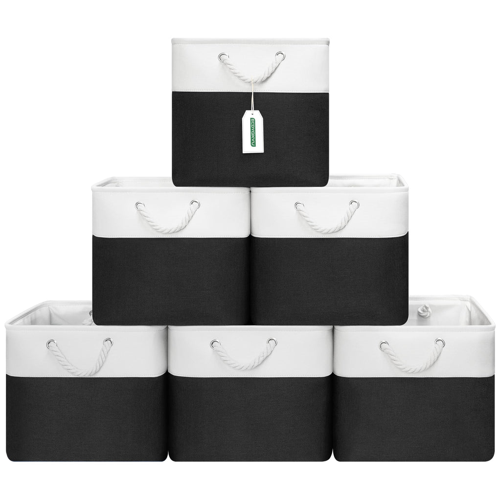 13x13x13 Inch Storage Cube Bins Foldable Organizer Baskets 6 Pack (6 Count)