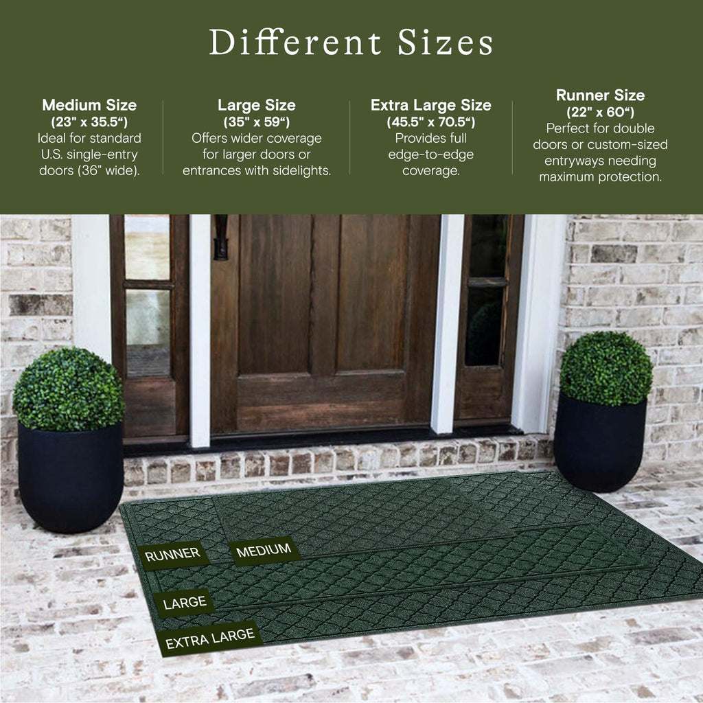 Cordova Front Door Mat Indoor Outdoor Entrance (24 Sq Ft)