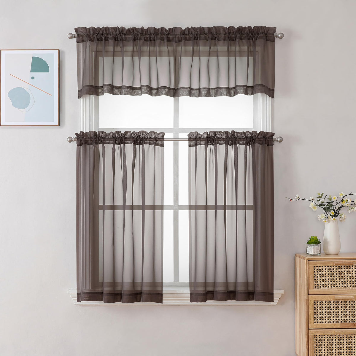 Sheer Valances for Windows 2 Pieces (2 Count)