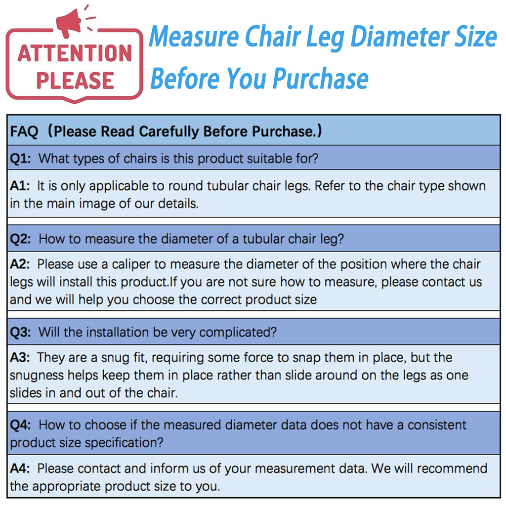 Rectangle U Shaped Sled Chair Leg Tips Cap with Felt Pads (8 Count)
