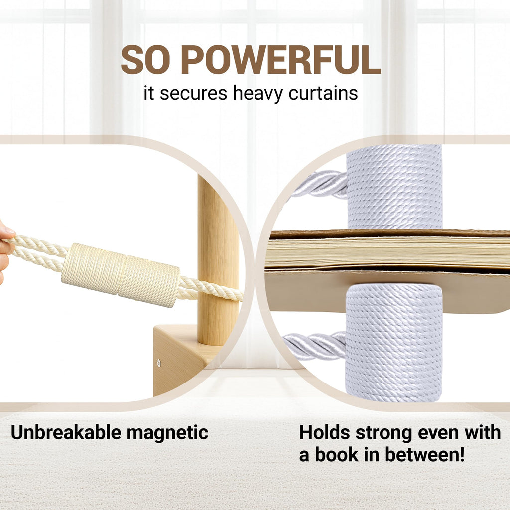 Magnetic Curtain Tiebacks Beige 2pcs (2 Count)