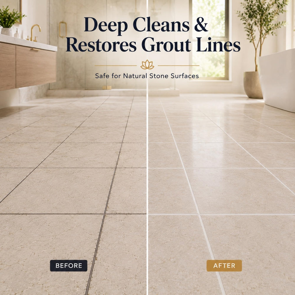 Natural Stone Grout Cleaner for tile floors (128 Fl Oz)